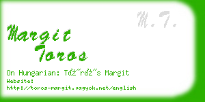 margit toros business card